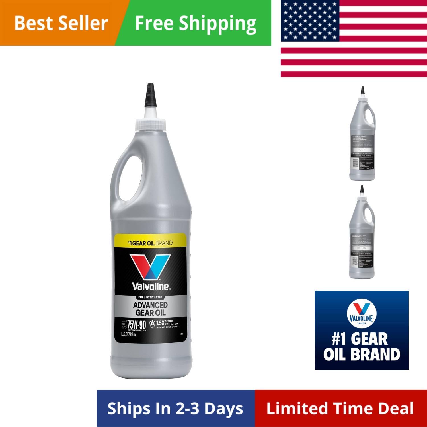 Advanced Full Synthetic 75W-90 Gear Oil 1 QT
