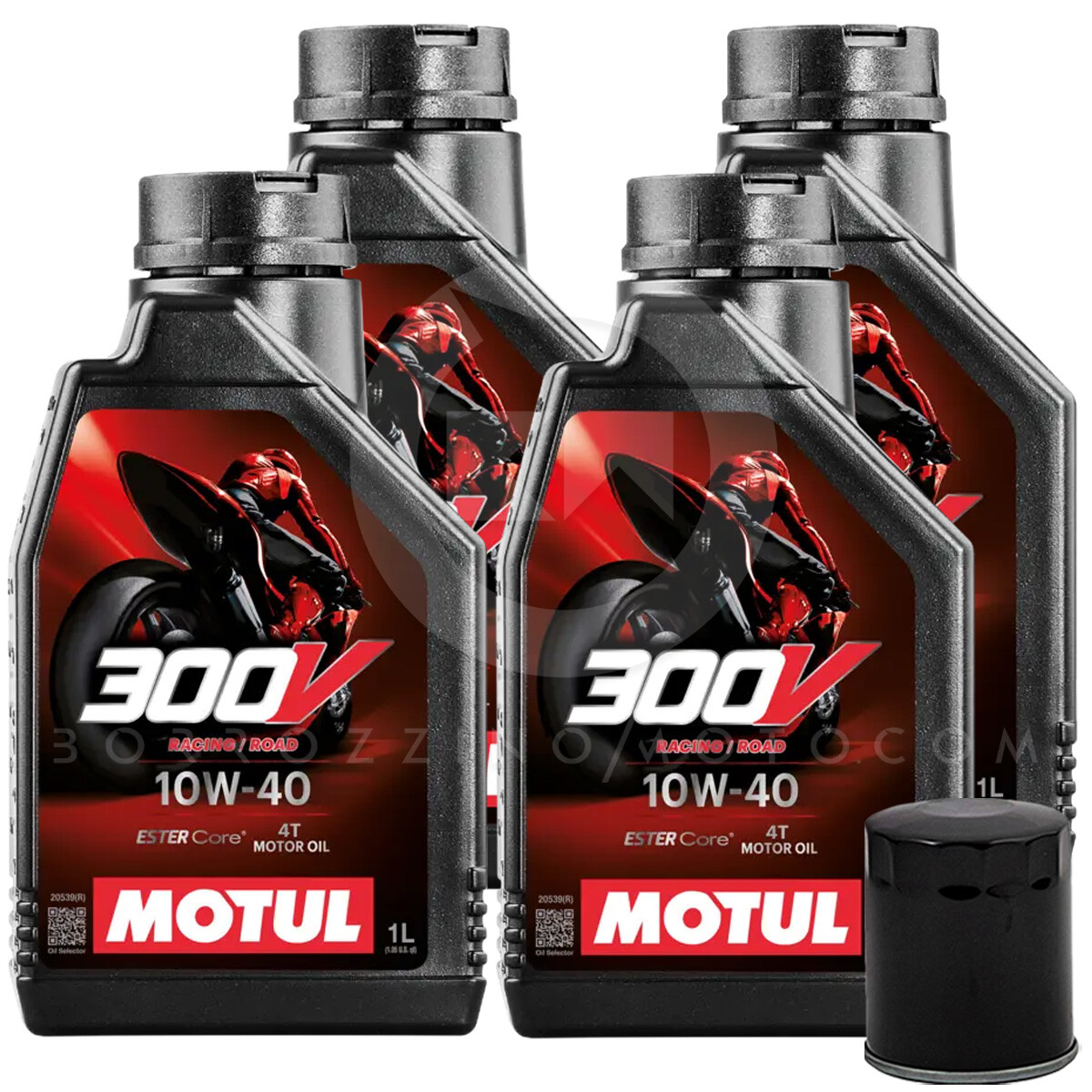 Maintenance Kit 4L Motul 300V 10w40 + Filter Honda CBR F 600 1999-2000