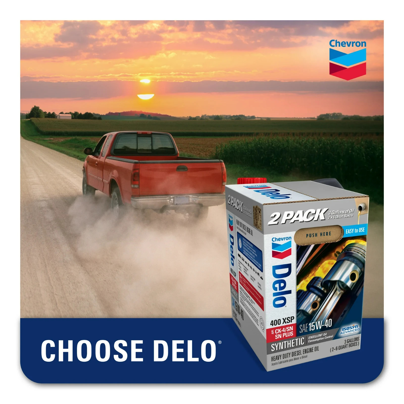 DELO XSP Full Synthetic Diesel Motor Oil SAE 15W-40 3 Gallon Smart Change Case