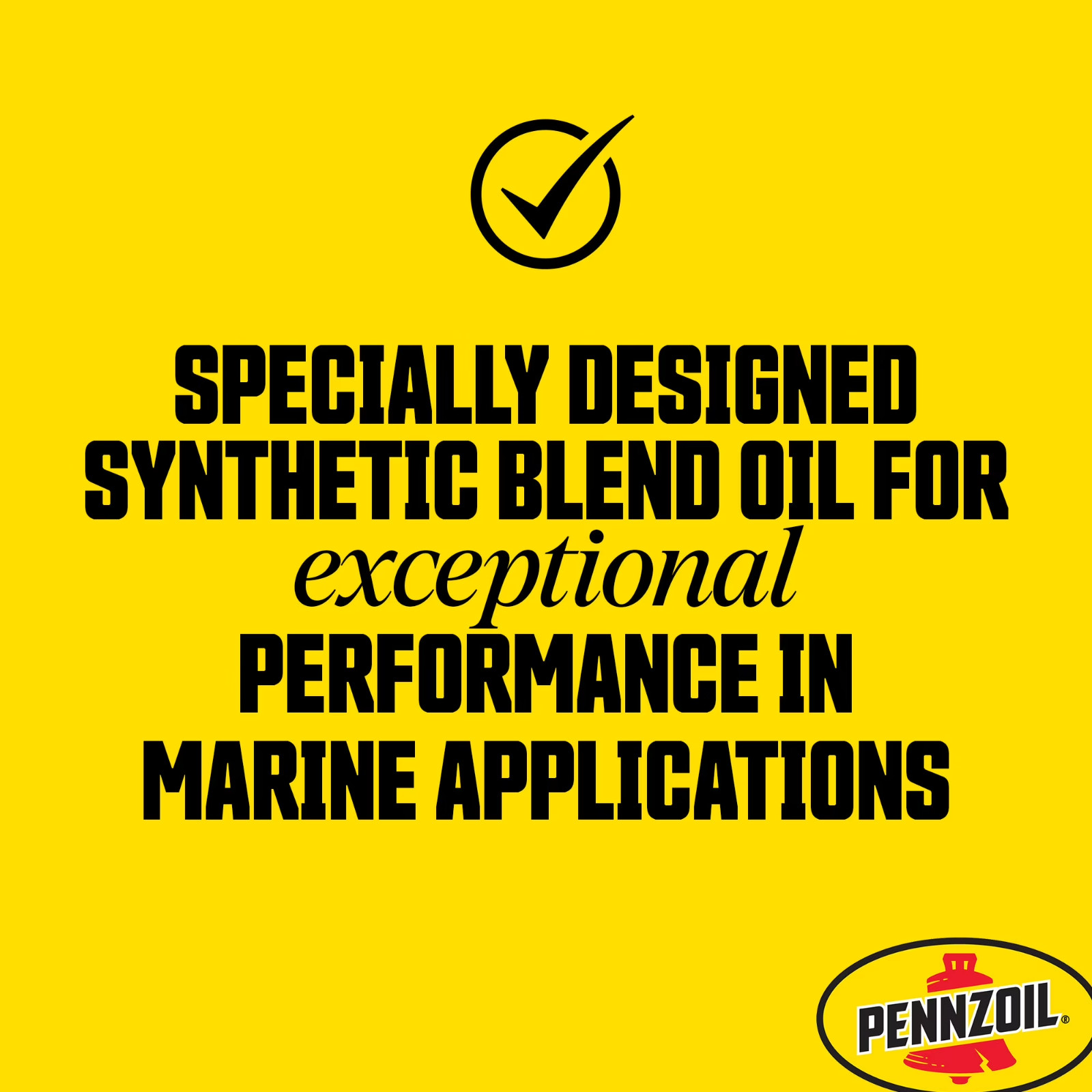 Pennzoil Marine Premium Plus 2-Cycle Synthetic Blend TC-W3 Engine Oil 1 Qt