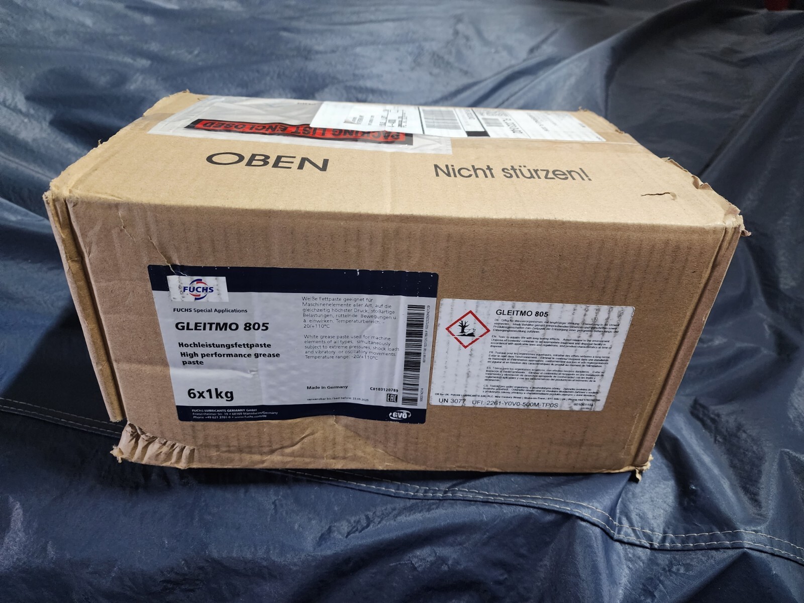 ENG-FUCHS GLEITMO 805: 6KG 13.22LB HI-PERF. SPECIAL WHITE BEARINGS PASTE LUB.