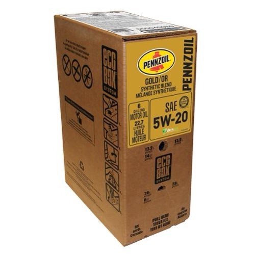 Pennzoil Gold Synthetic Blend 5W-20 6 Gallons Ecobox 550040980