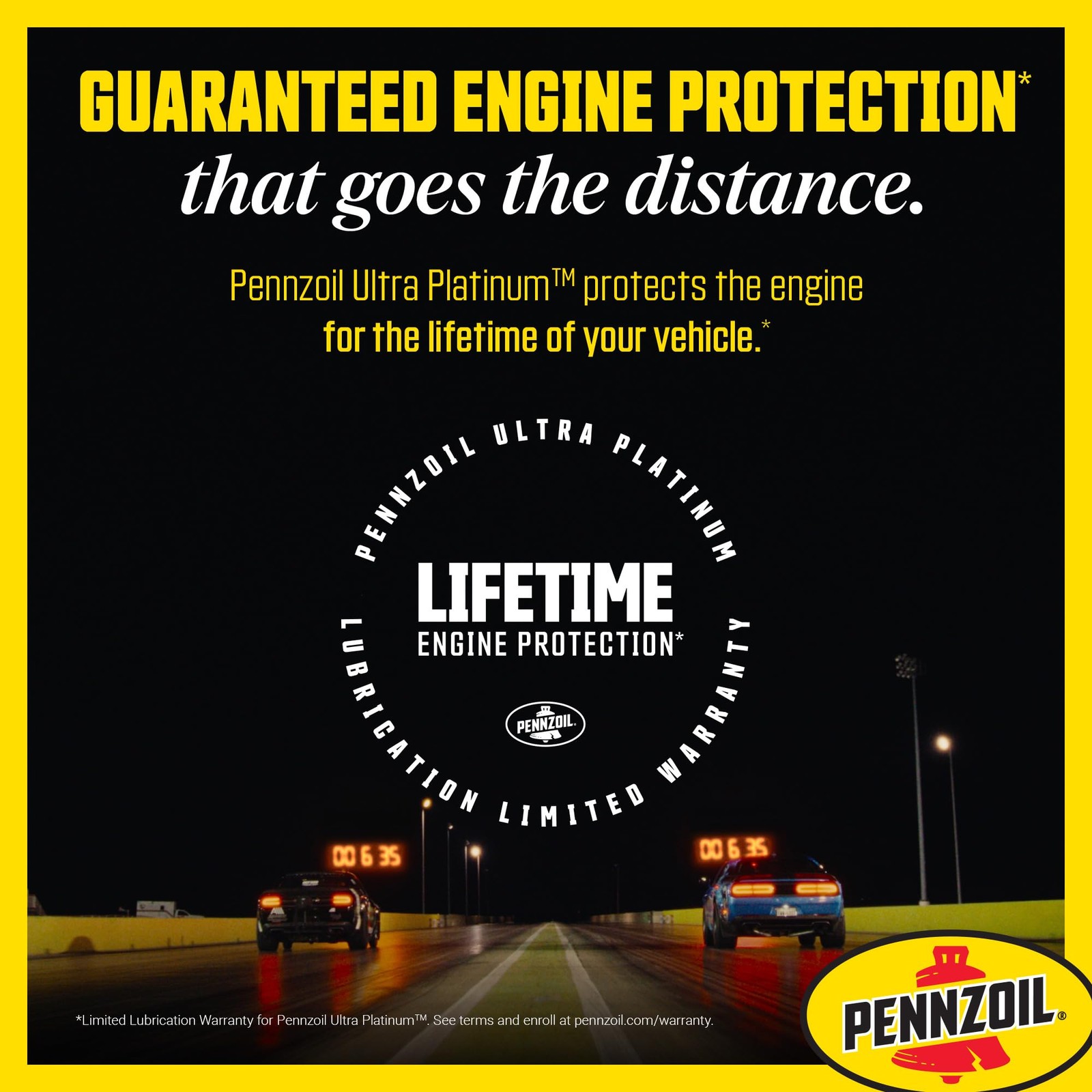 Pennzoil Ultra Platinum Full Synthetic 0W-40 Motor Oil, 1 Quart, Amber/Brown