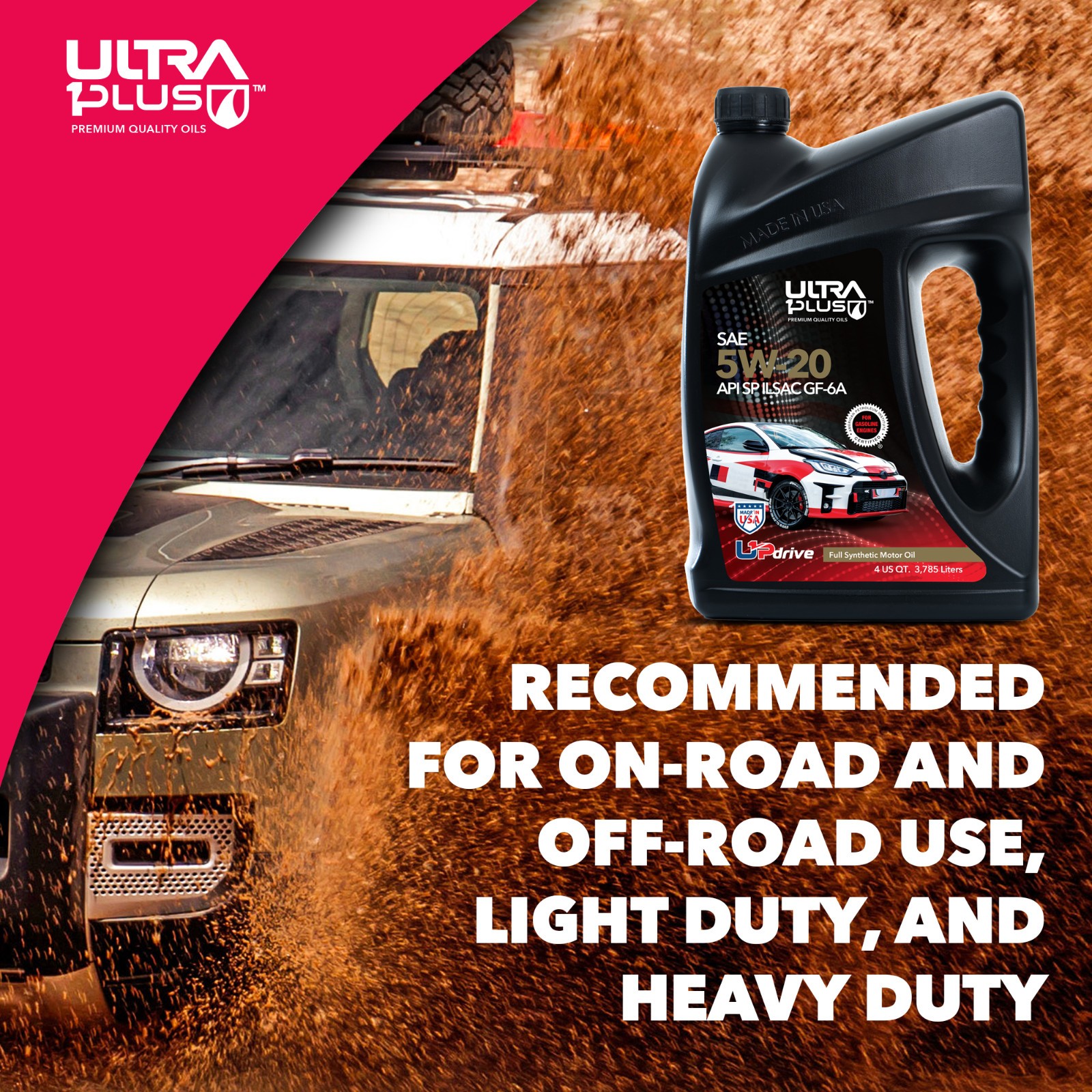 Ultra1Plus SAE 5W-20 Full Synthetic Oil API SP ILSAC GF-6A (265 Gallon Tote)