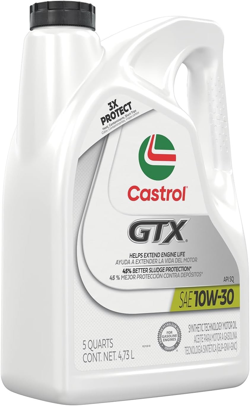 5 Quarts of GTX 10W-30 Oil – Universal Fit for Cars, Advanced Engine Protection