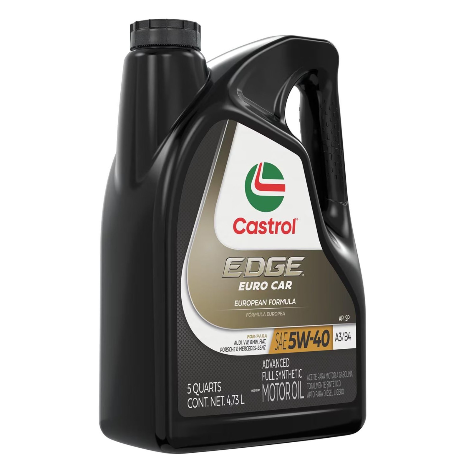 2 Pack Castrol EDGE Euro Car Standard Full Synthetic 5W-40 Engine Oil 5 Quart