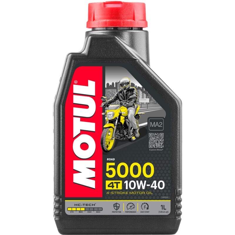 Motul 5000 SAE 10w40 Semi-Synthetic 1 Liter 4 Stroke Motorcycle Scooter Quad Engine Oil
