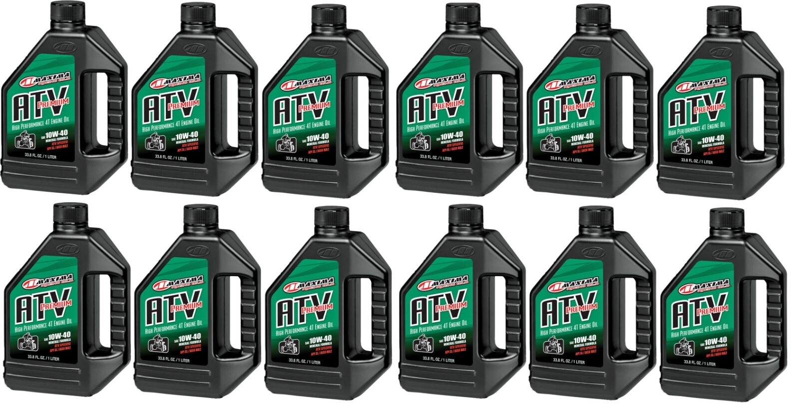 Case of 12 MAXIMA 10W-40 ATV/UTV Premium Mineral Conventional 4-Stroke Oil 1L