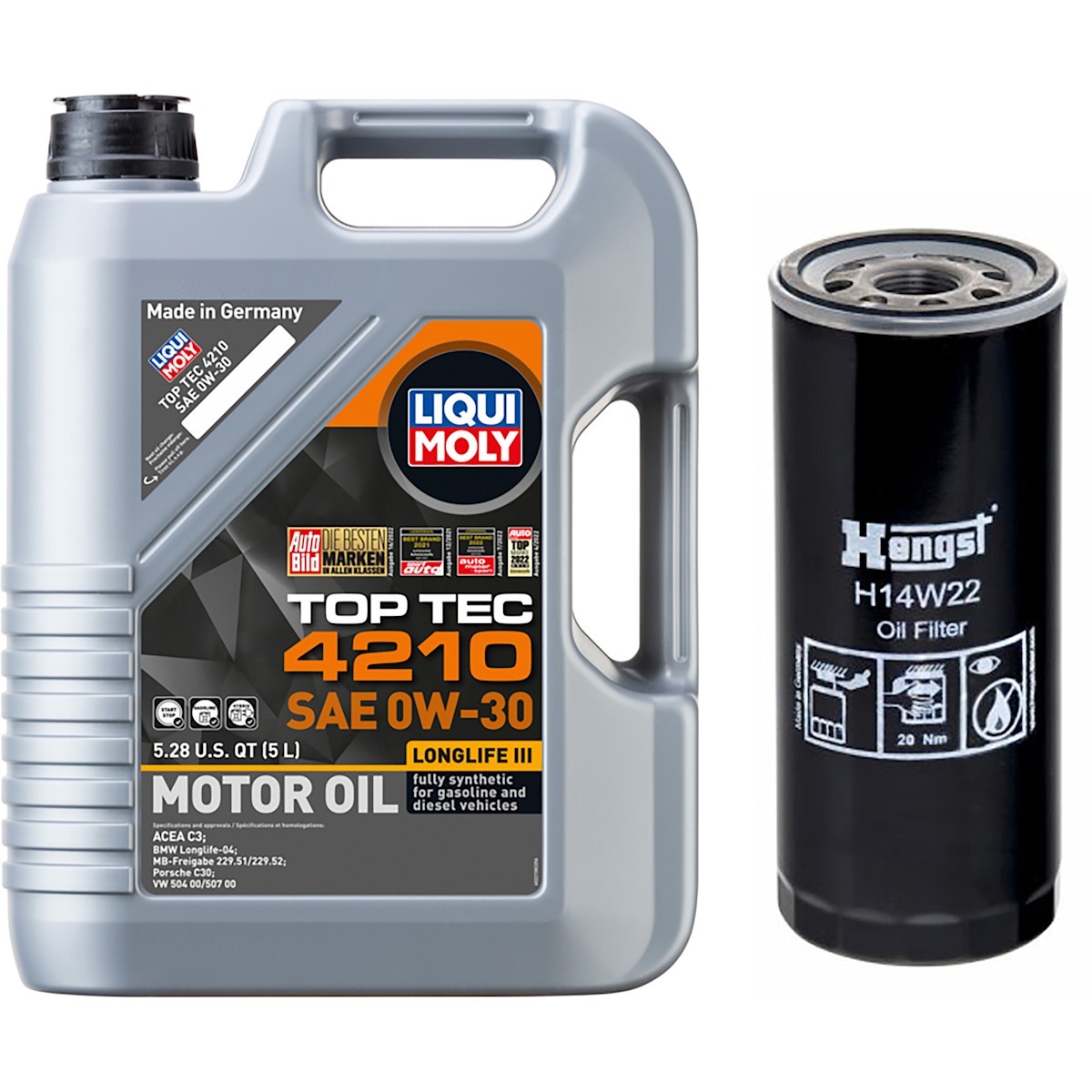 KIT-041024-247 Hengst Oil Filter for Audi A6 Quattro S6 2002-2003