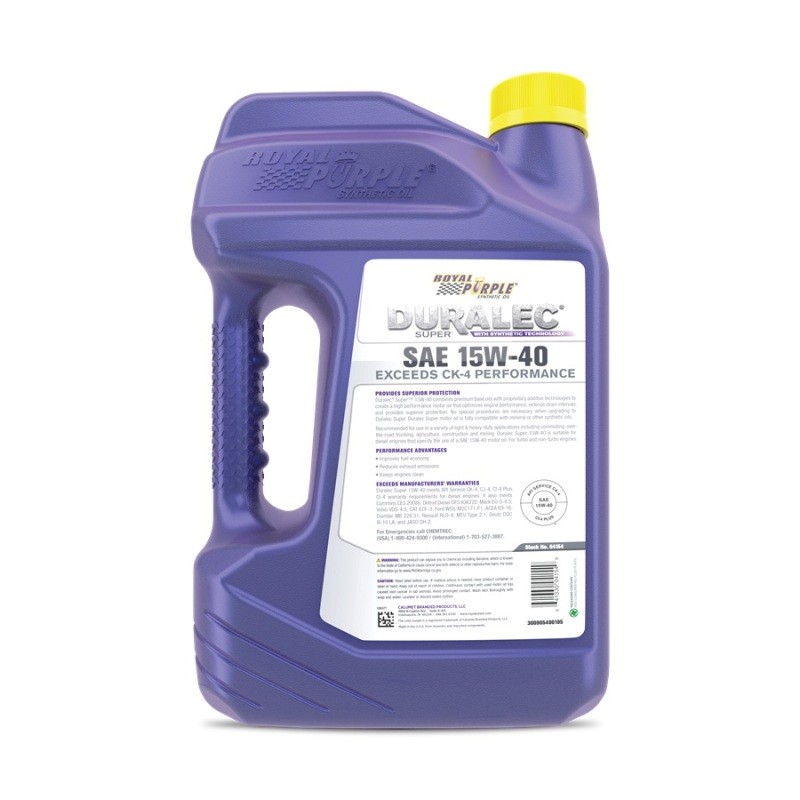 43154 Royal Purple Duralec Super Diesel 15W40 CK-4 Motor Oil – 1 Gallon