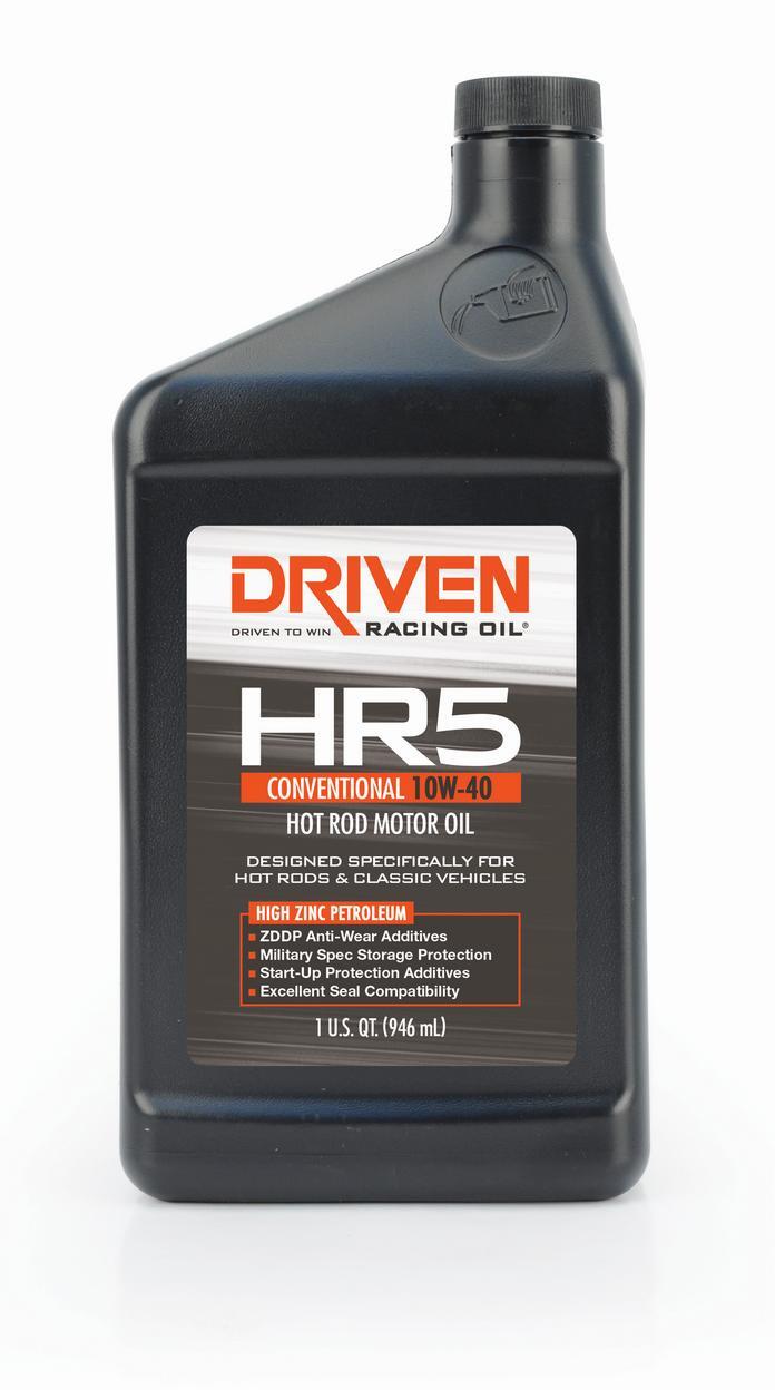 Driven Racing Oil, LLC 10W-40 Conventional Hot Rod Oil – 1 Quart Bottle 03806