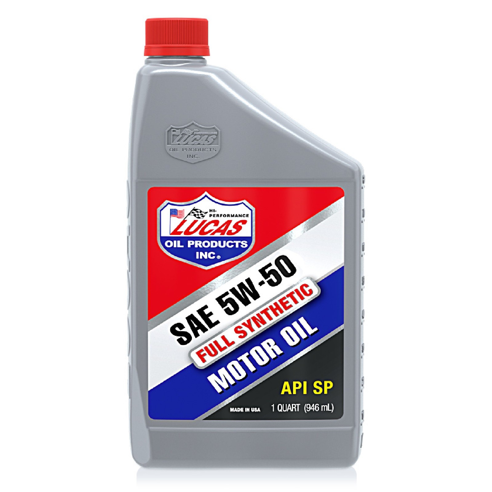 Lucas Oil Set of 6 High Mileage SAE 5W-50 Synthetic Motor Oil 1 Quart Bottles
