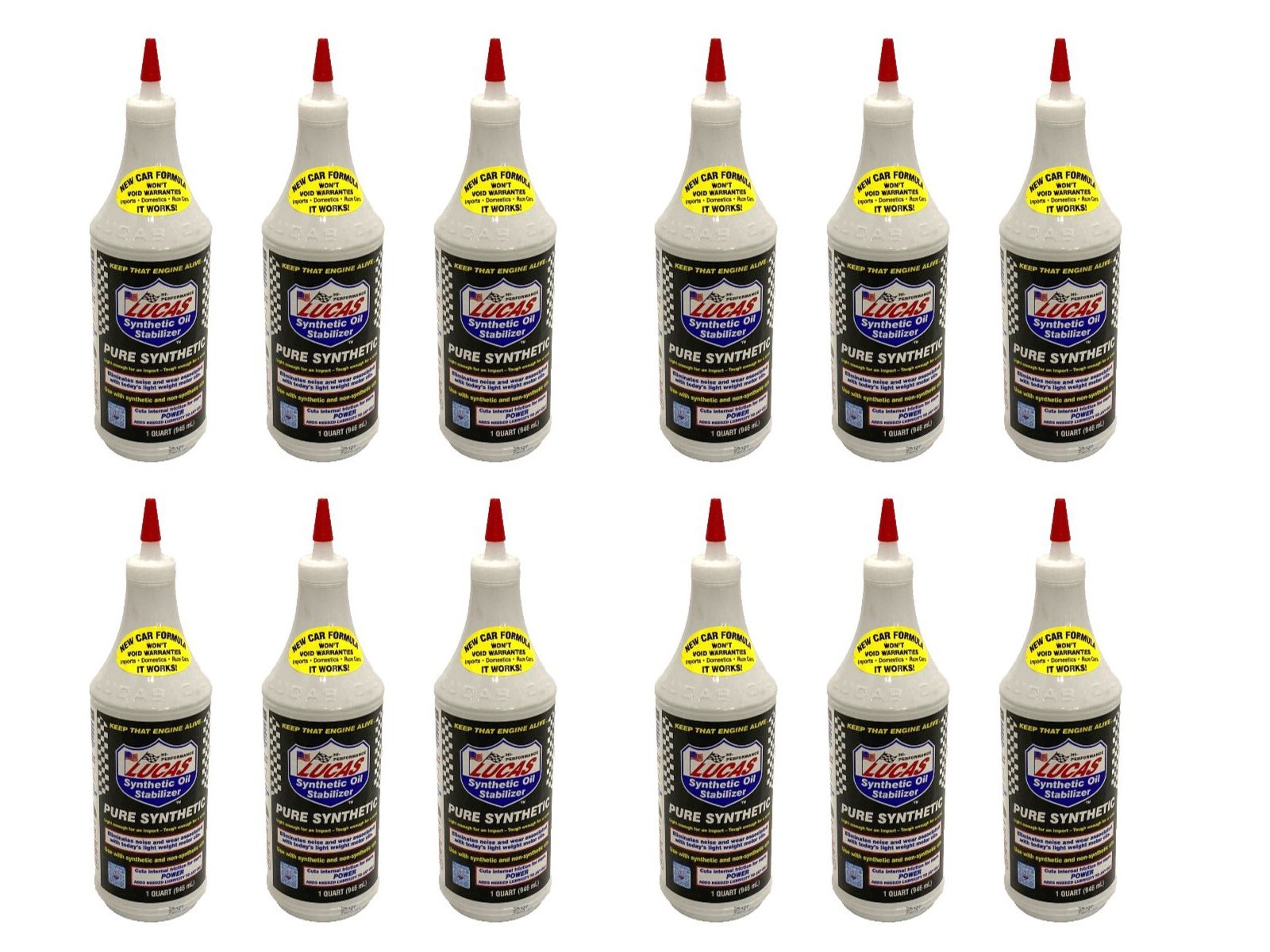Lucas Car Oil Synthetic Stabilizer 1 QT, 32 FL OZ, CASE OF 12