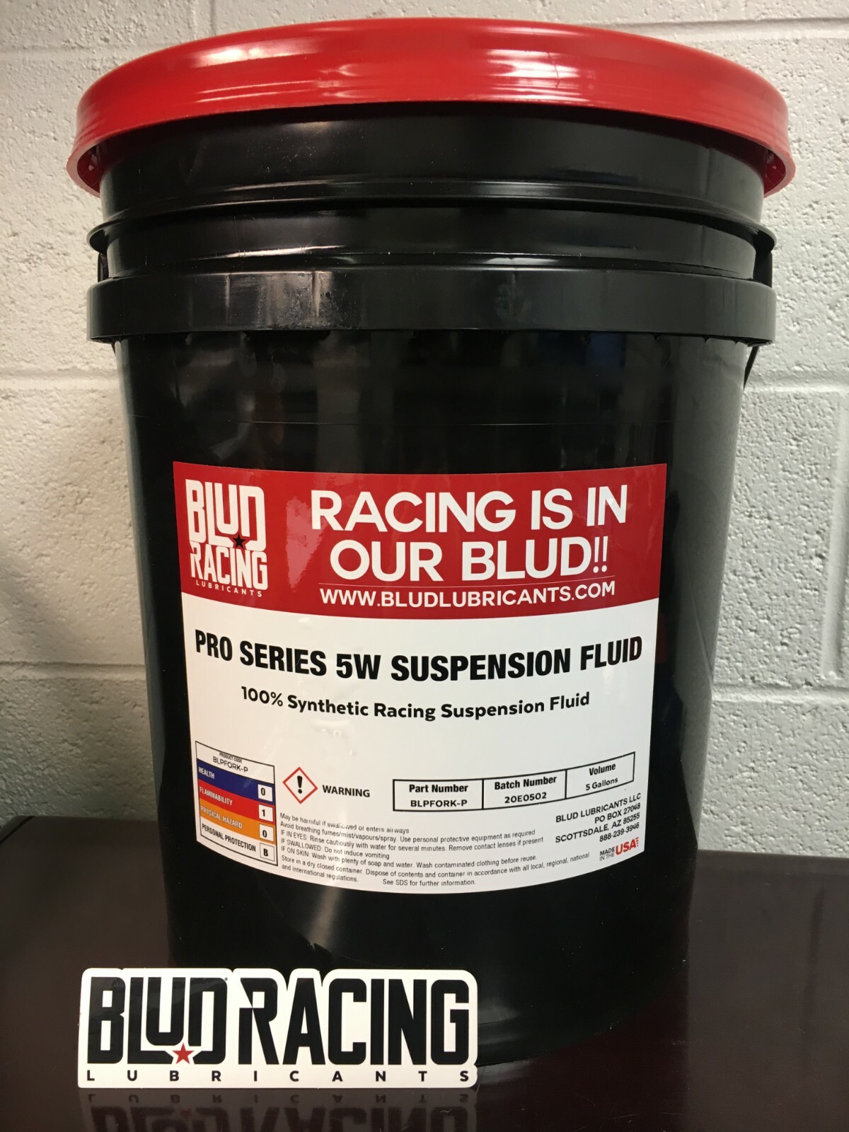 Blud Lubricants Pro Series 5W 100% Synthetic Suspension Fluid – 5 Gallon Pail
