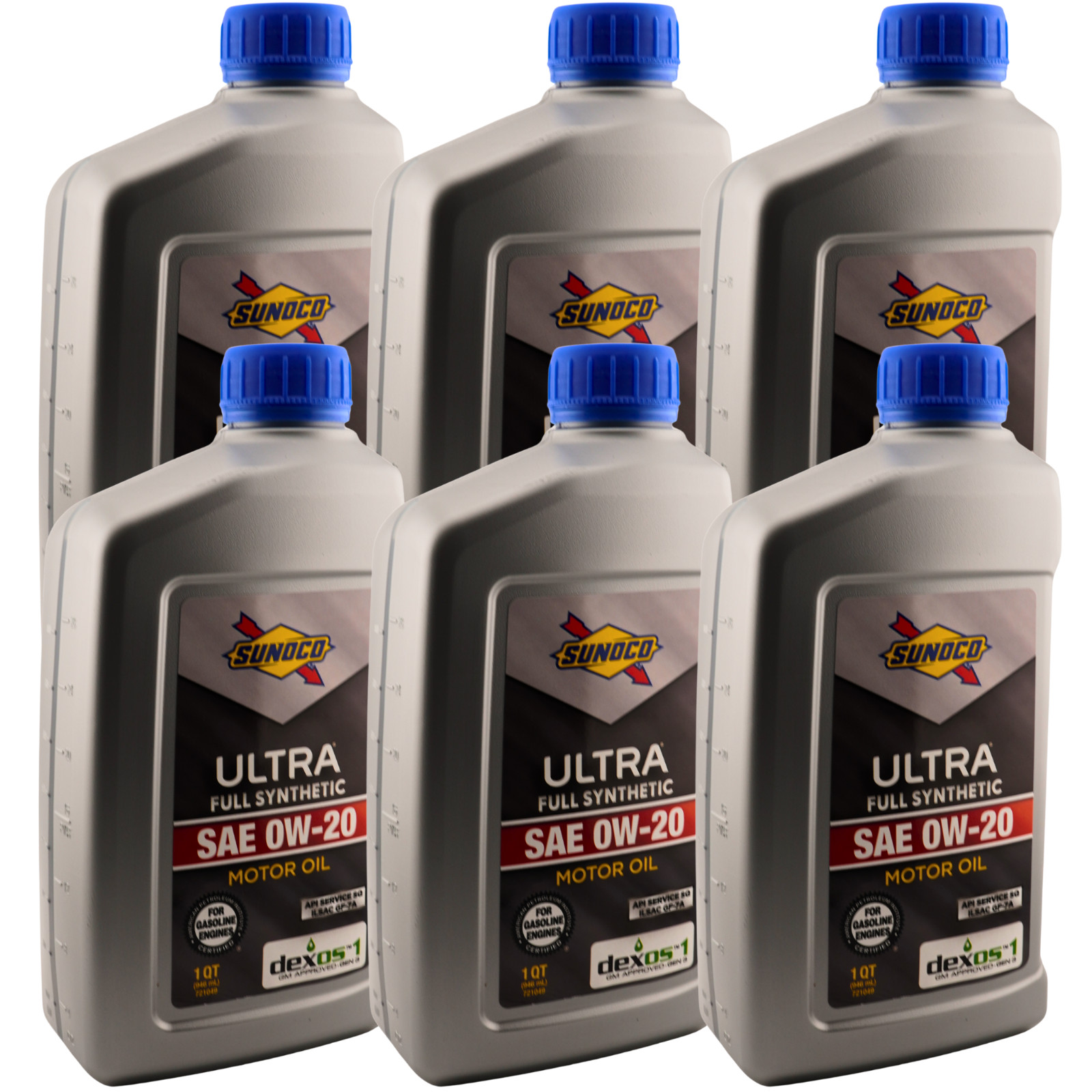 Sunoco 721049 (5793) Full Synthetic 0W-20 Motor Oil dexos1 Gen3, 1 Qt. – 6 Pack