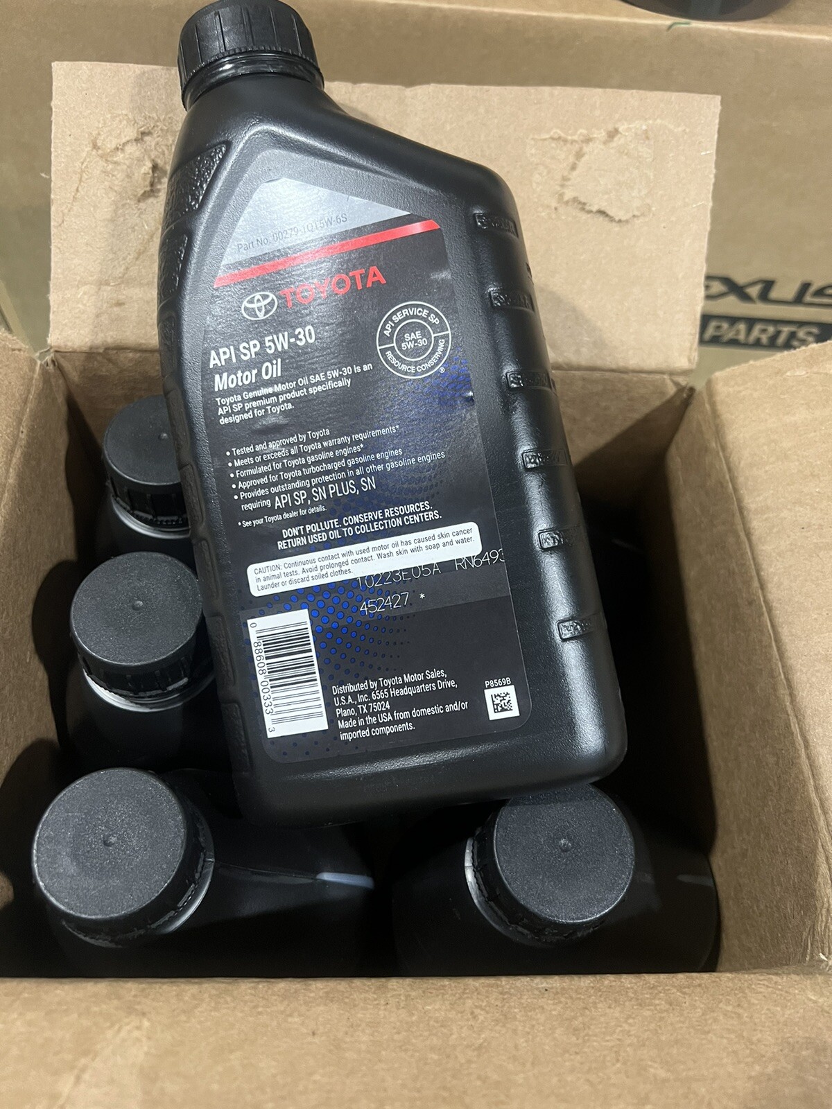 Toyota Motor Oil SAE 5W30 Case ( 6 Quarts )