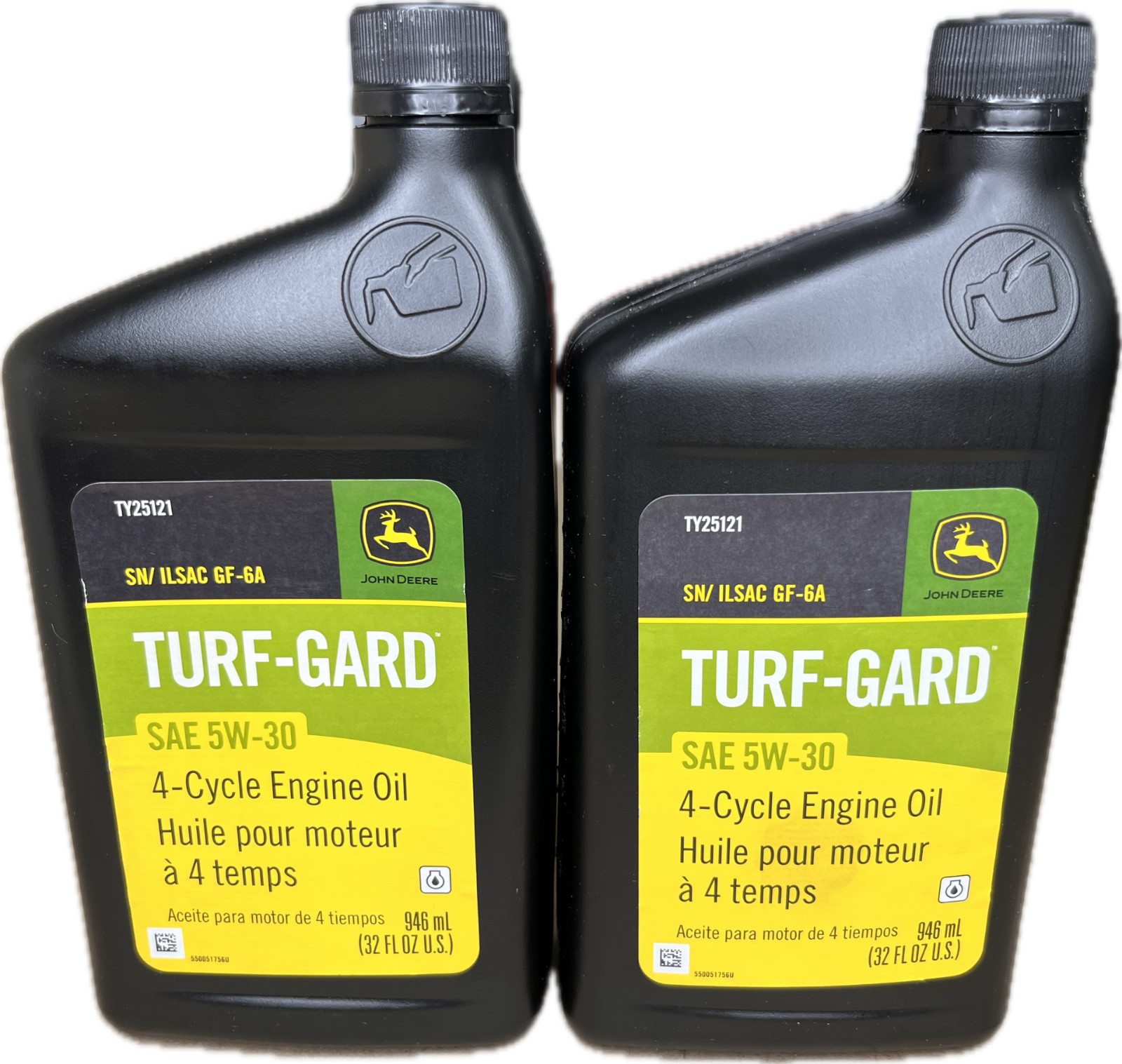 John Deere 5w-30 5w30 Turf-Gard 4-Cycle Gas Engine Oil 32oz TY25121x2q