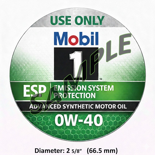 Mobil 1 ESP 0W-40 – Engine Bay ID Labels (Set of 2)