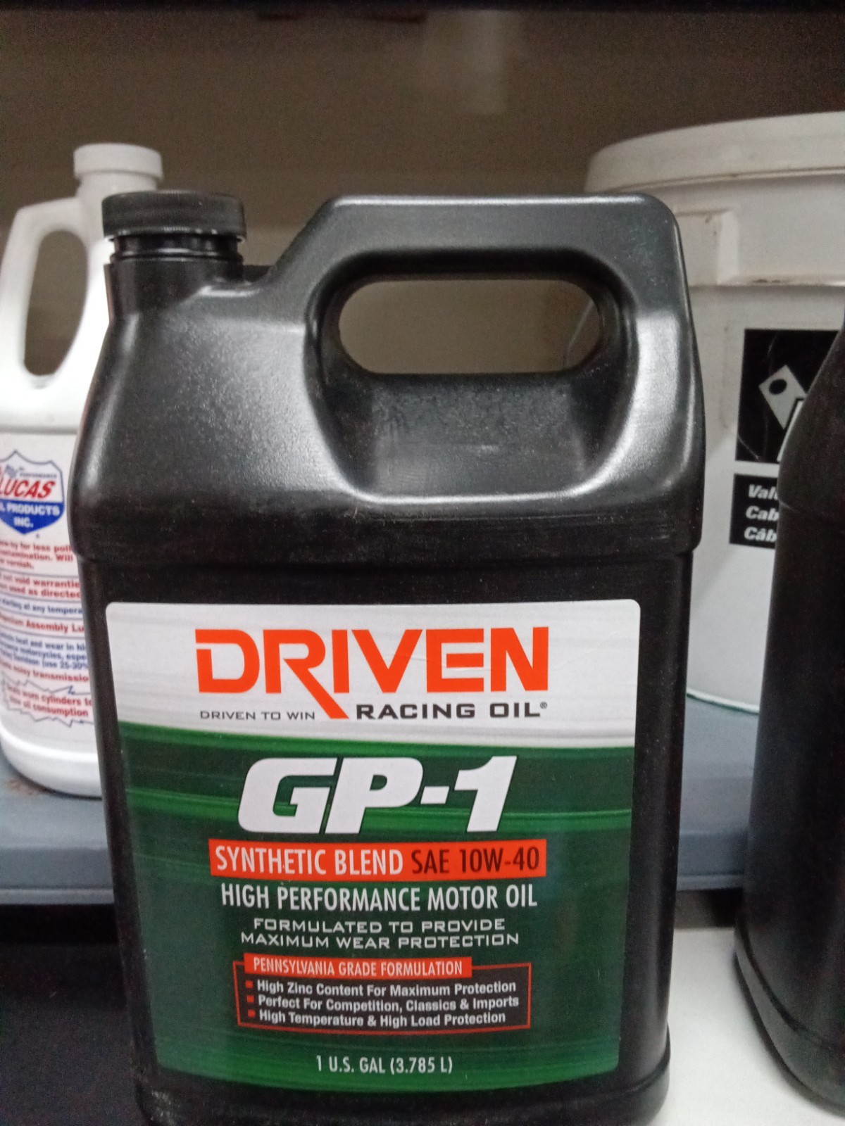 DRIVEN RACING OIL GP-1 10w40 Synthetic Blend Oil 1 Gallon Jug, 9082