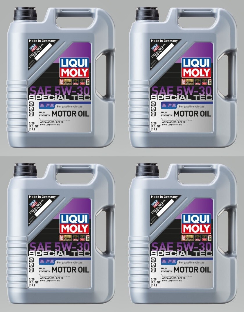 LIQUI MOLY Special Tec 5W-30 Low-Friction Motor Oil Synthetic Tech Set of 4 5L