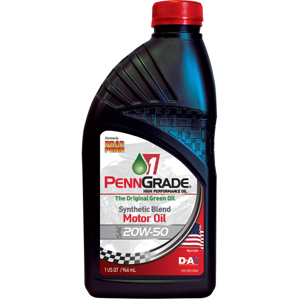 Brad Penn / PennGrade 1, 71196, Semi-Synthetic HP Engine Oil, 20W50, 1 Quart