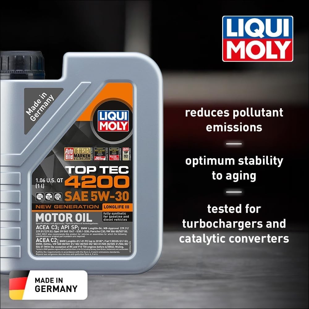 NEW! Liqui Moly 5W-30 1L 4200 Top Tec Full Synthetic Motor Oil 2004 Free Ships