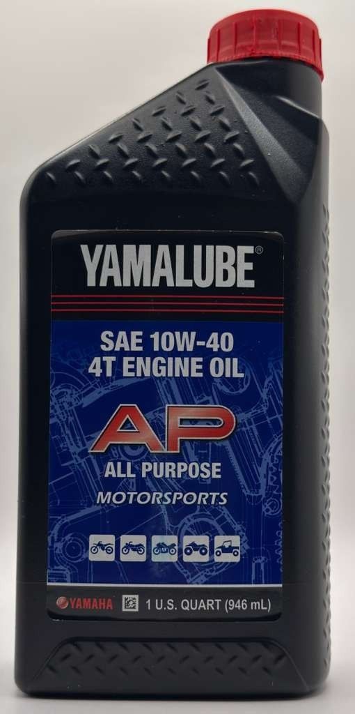 Yamalube SAE 10W-40 4T Engine Oil AP All Purpose Motorsports 1 Qt LUB-10W40-AP