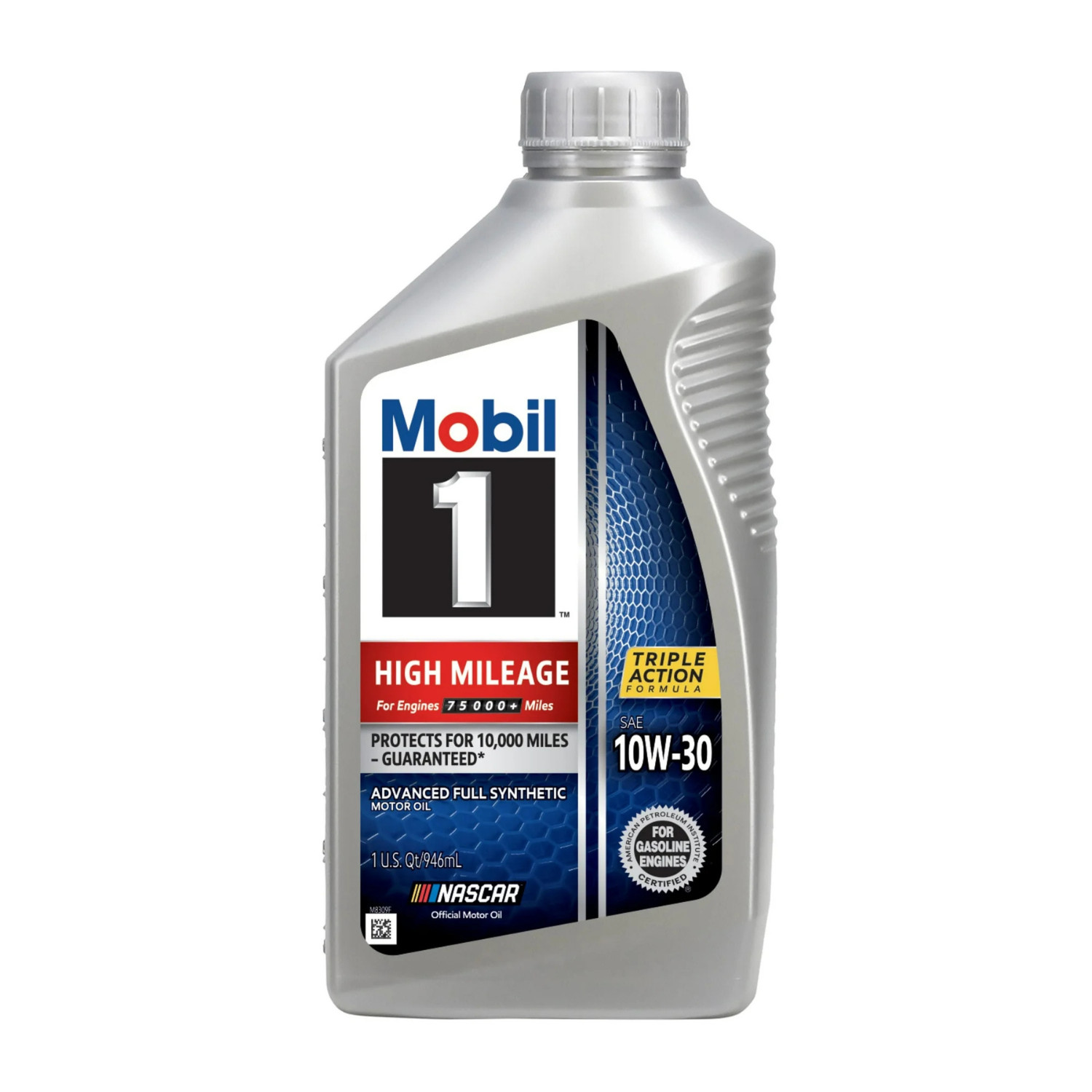 (5 pack) Mobil 1 High Mileage Full Synthetic Motor Oil 10W-30, 1 Quart