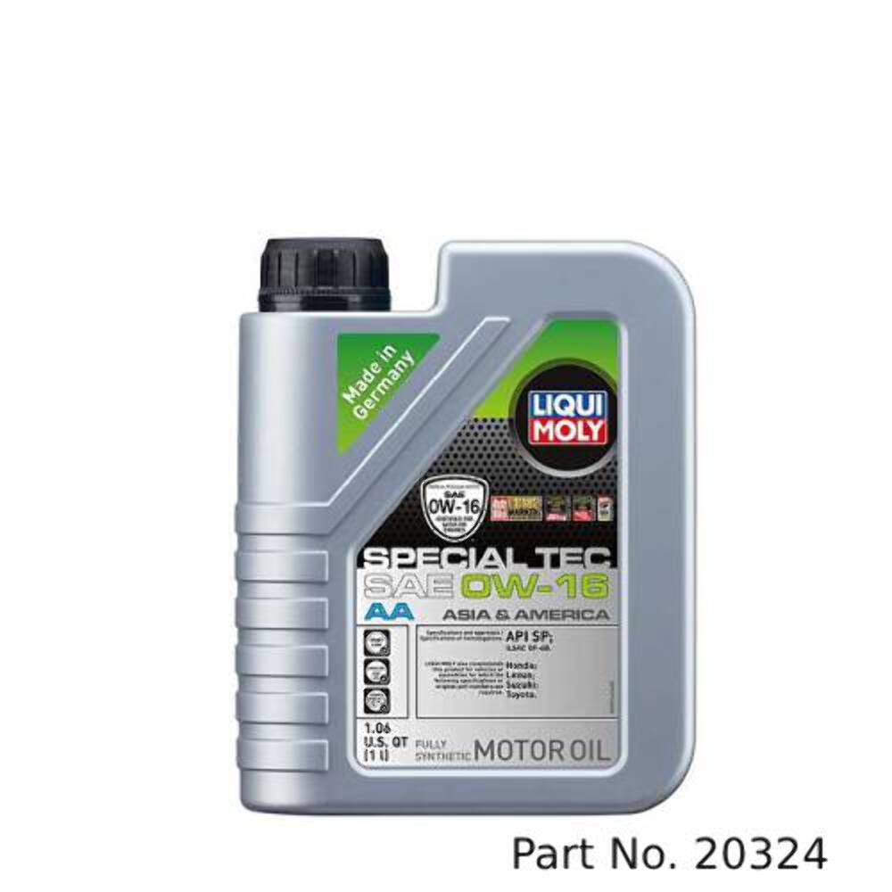 Liqui Moly Motor Oil Synthetic Gasoline Special Tec AA SAE 0W-16 1Lt/1.06Qt
