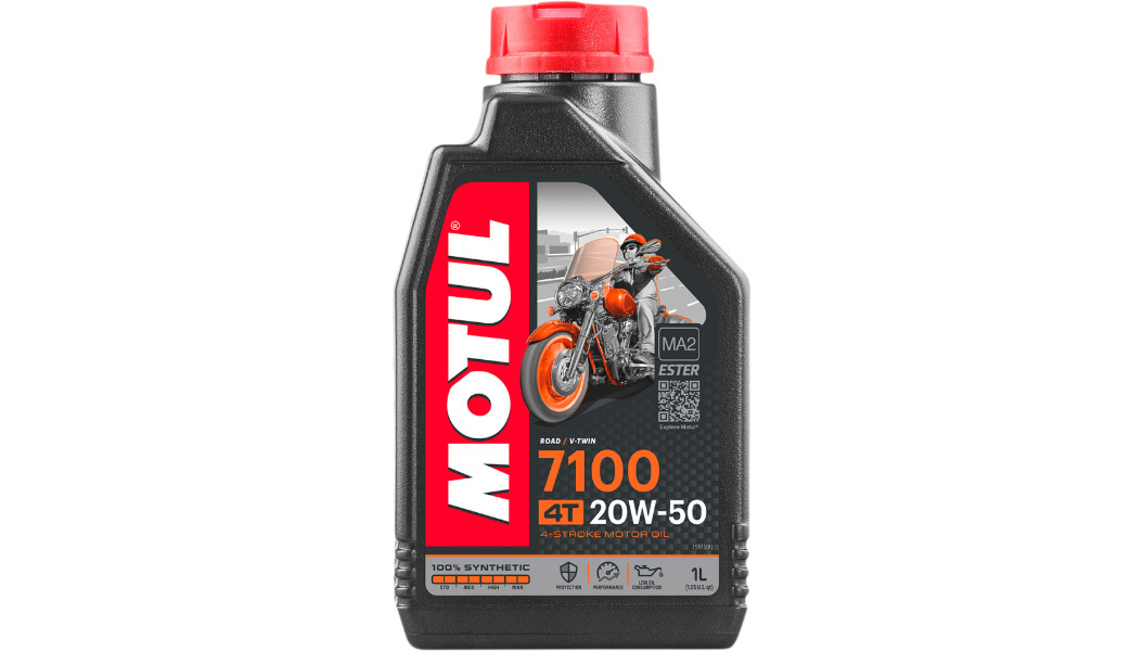 Motul 7100 4T Full-Synthetic 4-Stroke Motor Oil | 20W-50 | 1 Liter | 104103