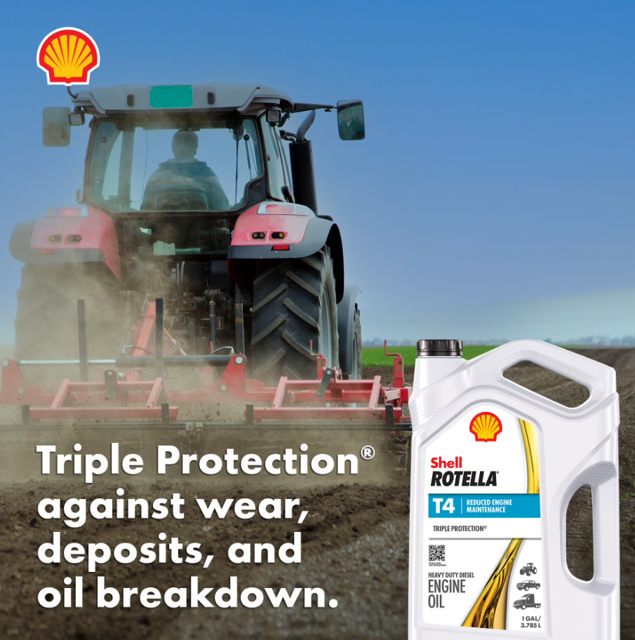 (2 pack) Shell Rotella T4 Triple Protection 15W-40 Diesel Engine Oil, 1 Gallon