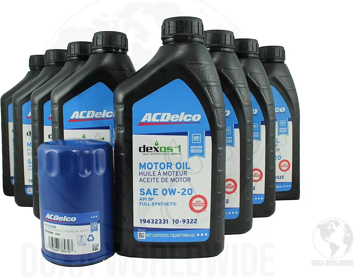 ACDelco 0W-20 10-9322 & PF63 Oil Change Kit, 14-22 Silverado 1500 5.3L