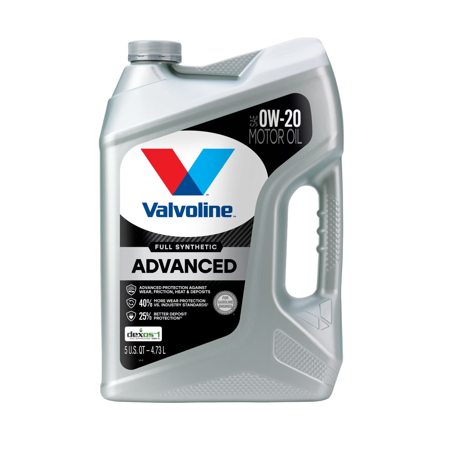 Valvoline Advanced Protection Full Synthetic 0W-20 Motor Oil 5 Quart, Case of 3