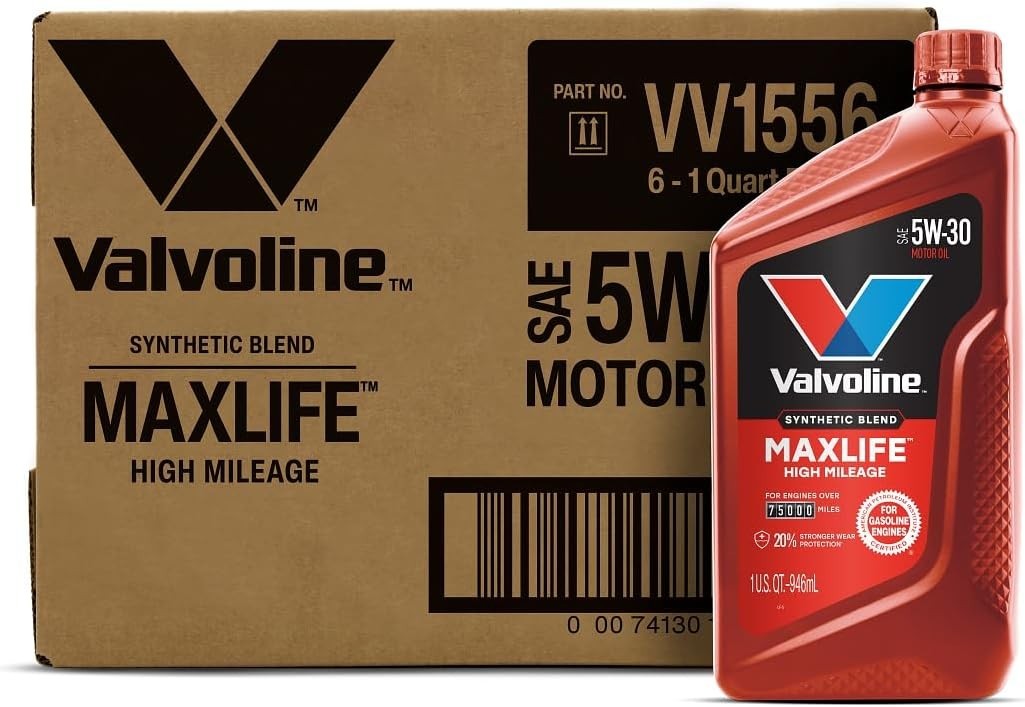 MaxLife High Mileage 5W-30 Motor Oil – 1 Qt (Pack of 6)