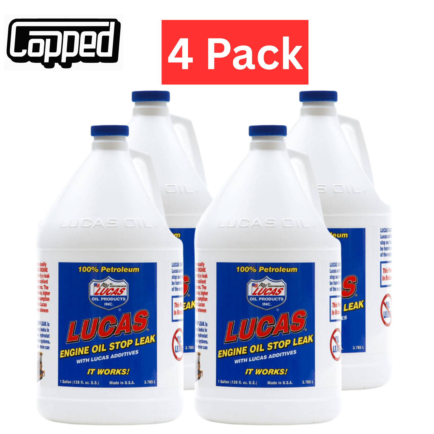 Lucas Oil 10279 Engine Oil Additive Engine Oil Stop Leak 1 Gallon Size (4)