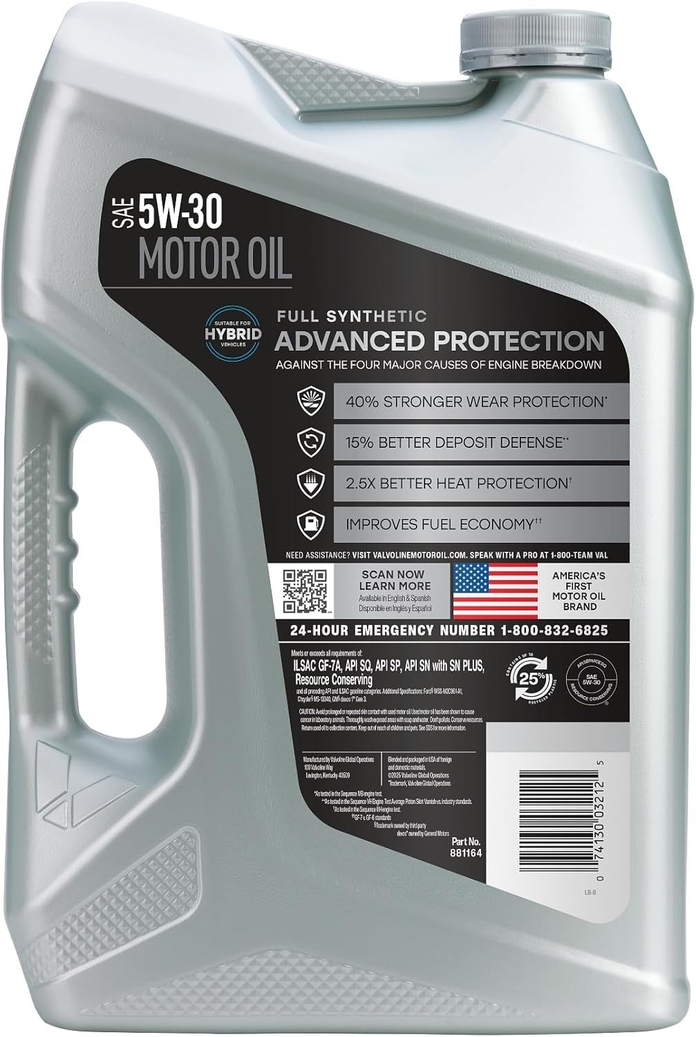 5 QT Advanced Protection 5W-30 Motor Oil – Protect Your Engine From Wear & Heat