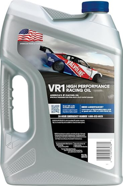 Valvoline VR1 Racing SAE 20W-50 High Performance Zinc Motor Oil 5 QT Jug Hot Rod