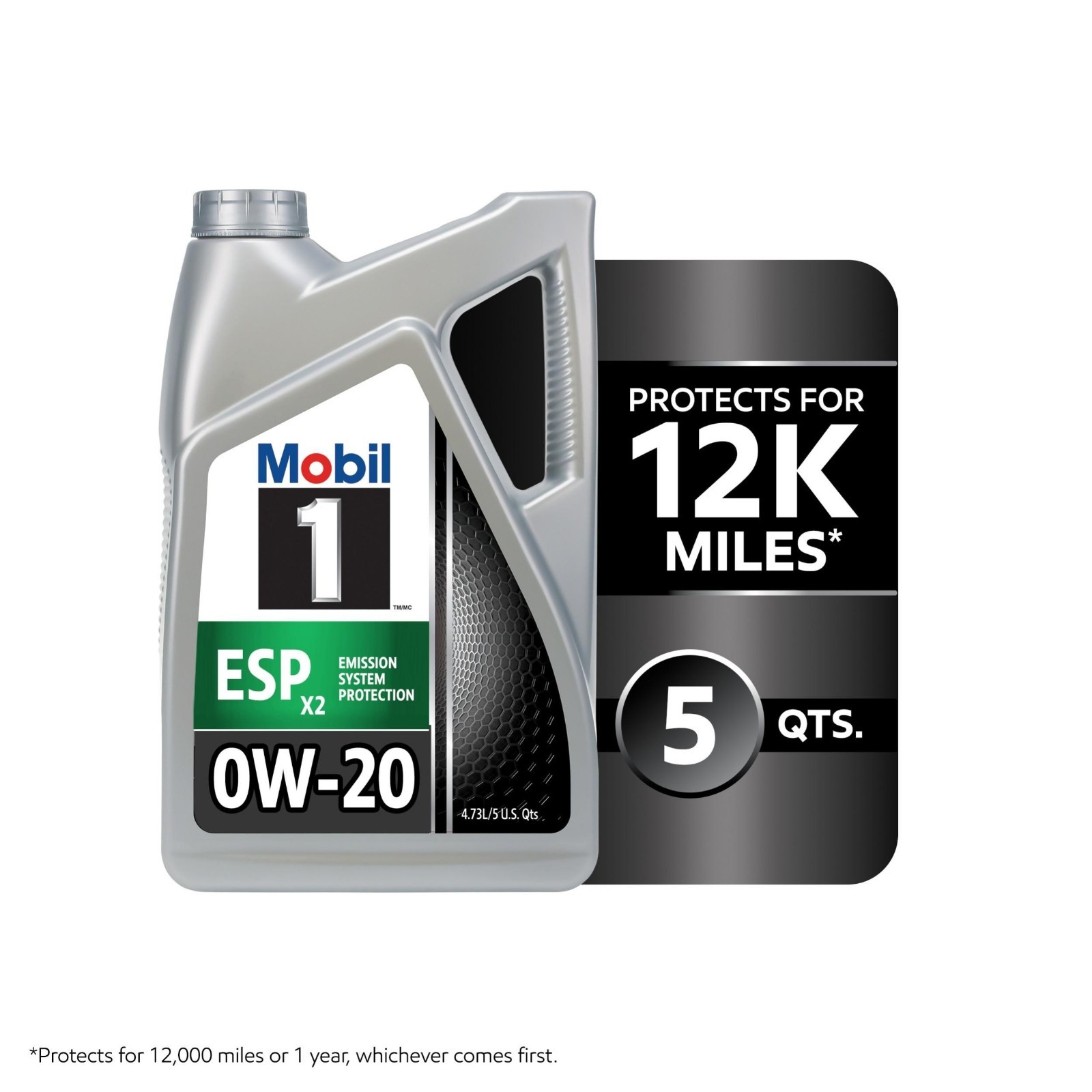 Mobil 1 ESP X2 Full Synthetic Motor Oil 0W-20, 5 Quart freeship