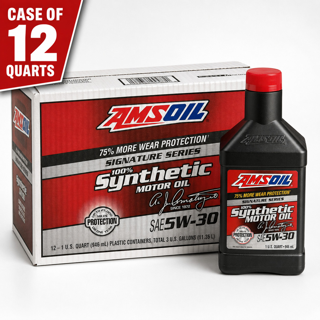 AMSOIL 5w-30 Signature Series Synthetic Motor OIL (1 Case, 12 quarts)