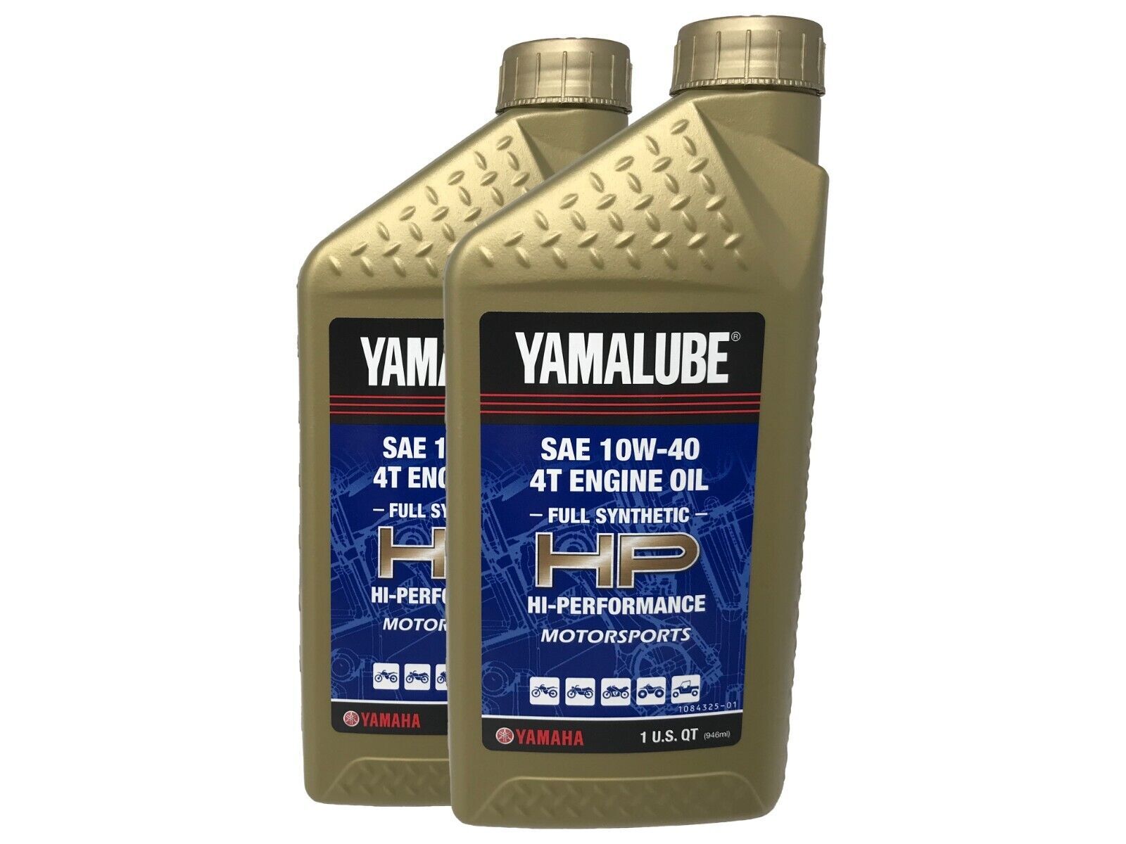Yamaha Genuine OEM Yamalube Full Synthetic 10W-40 Oil LUB-10W40-FS-12 – 2 Pack