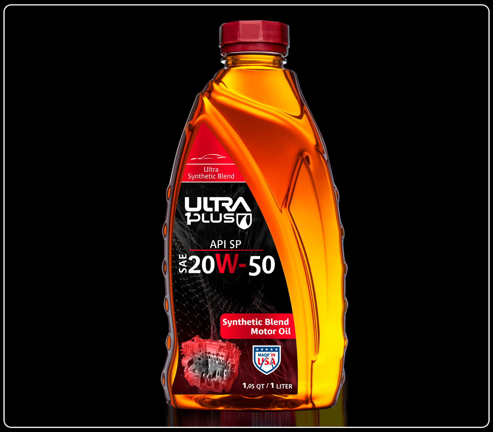 Ultra1Plus SAE 20W-50 Synthetic Blend Motor Oil, API SP (Quart)