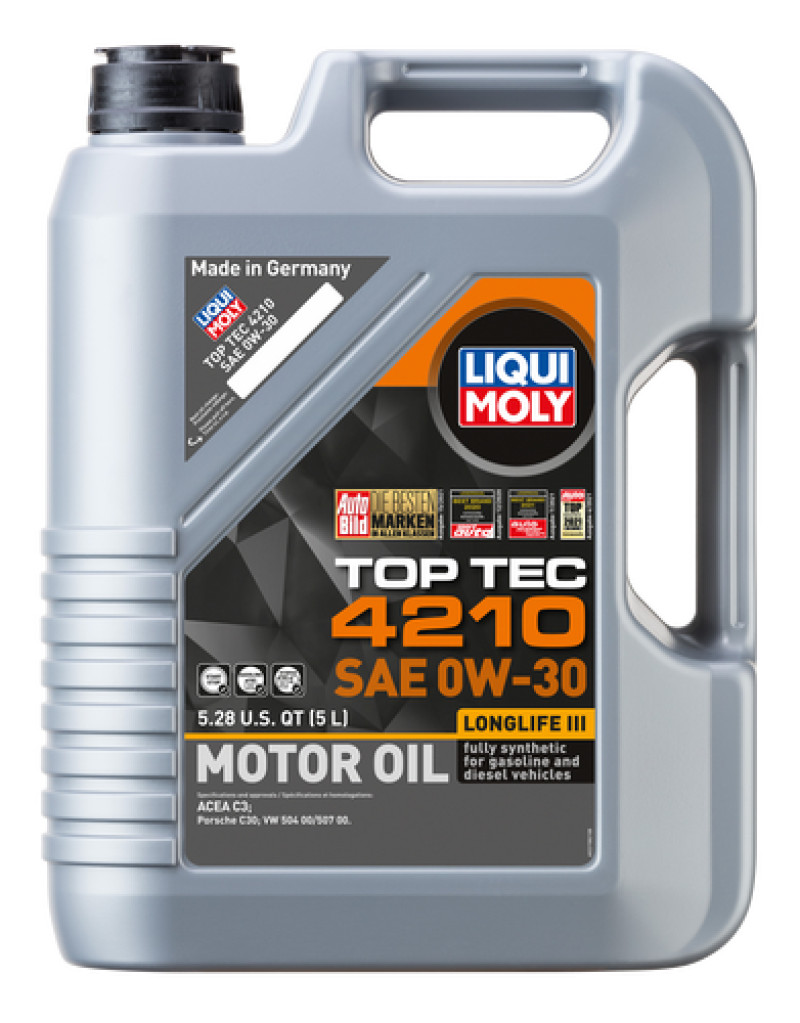 Liqui Moly 22158 Top Tec 4210 SAE 0W-30 Fully Synthetic Engine Oil 5 L