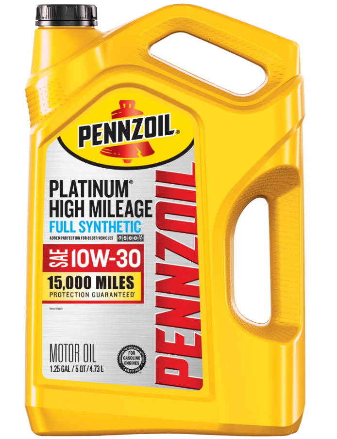(2 pack) Pennzoil Platinum High Mileage Full Synthetic 10W-30 Motor Oil, 5 Quart