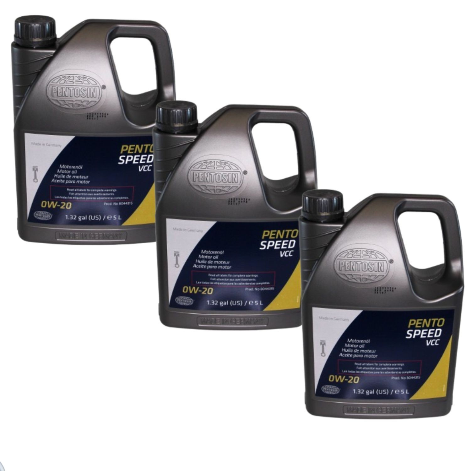 3 PACK- PENTOSIN 8044315 PentoSpeed VCC; Full Synthetic; SAE 0W-20; 5 Liters