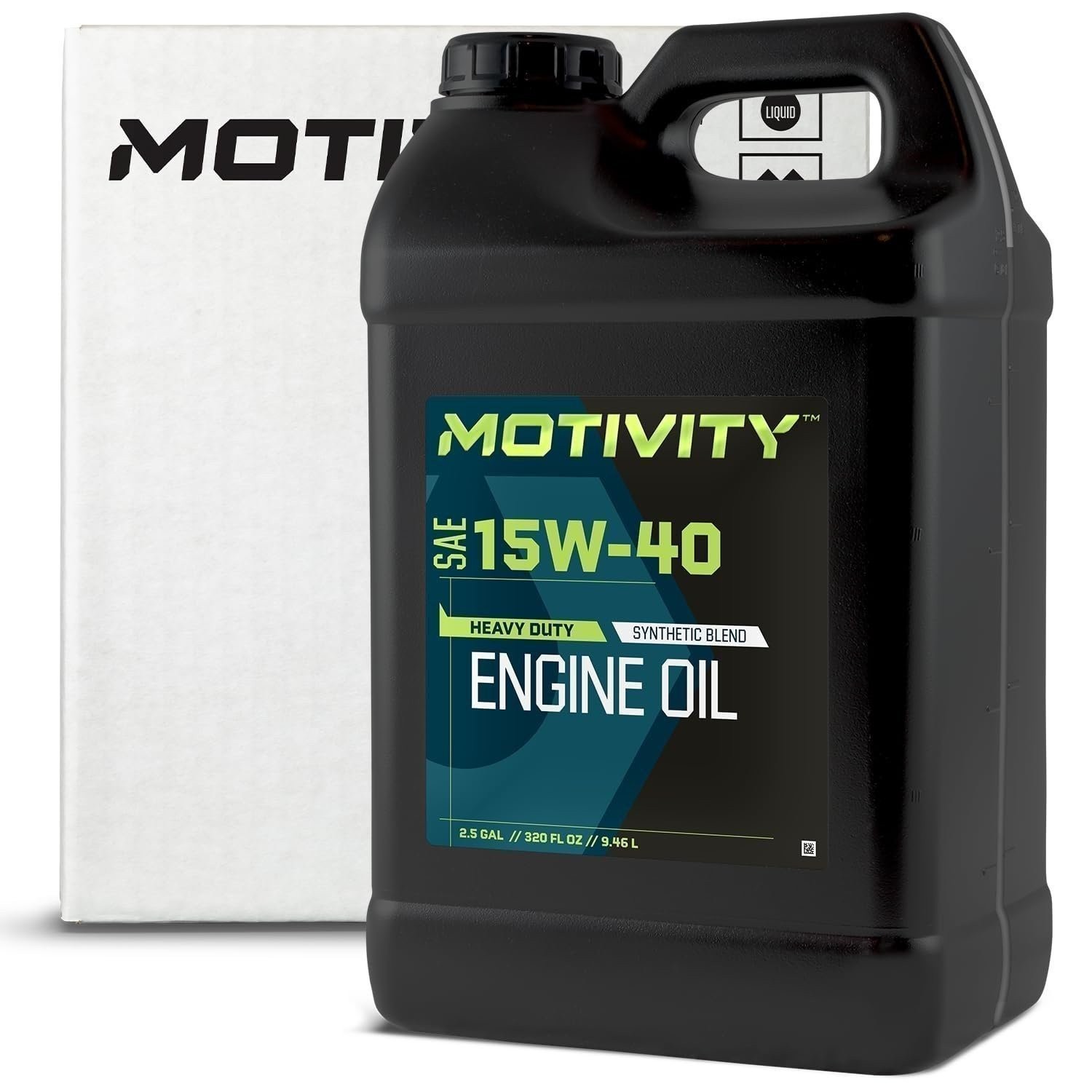 MOTIVITY Heavy Duty Synthetic Blend SAE 15W-40 Engine Oil, 2 – 2.5 Gal Case