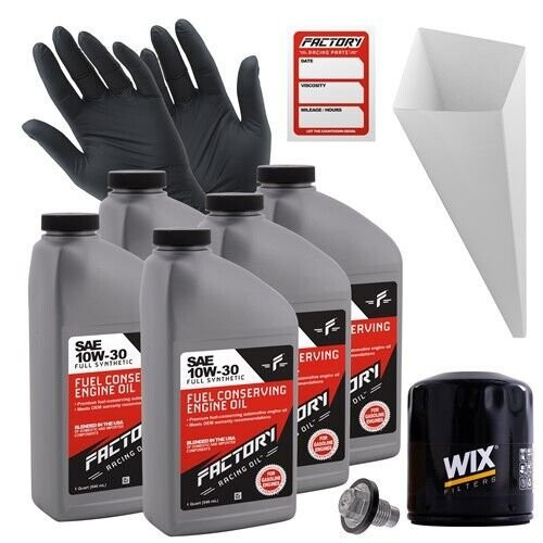 Factory Racing Parts 10W30 5Qt Oil Change Kit Fits Dodge Dakota Durango Stratus