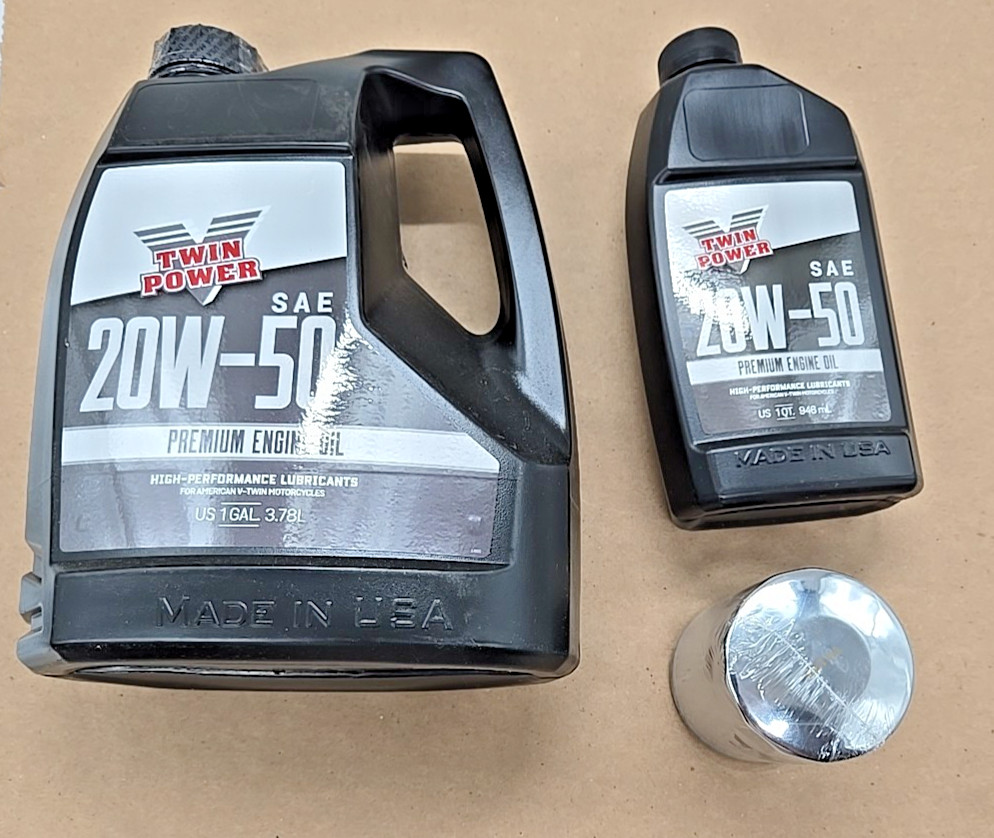 Twin Power 20W-50 Premium Engine Oil 1 Gallon for American V-Twin Harley Davidso