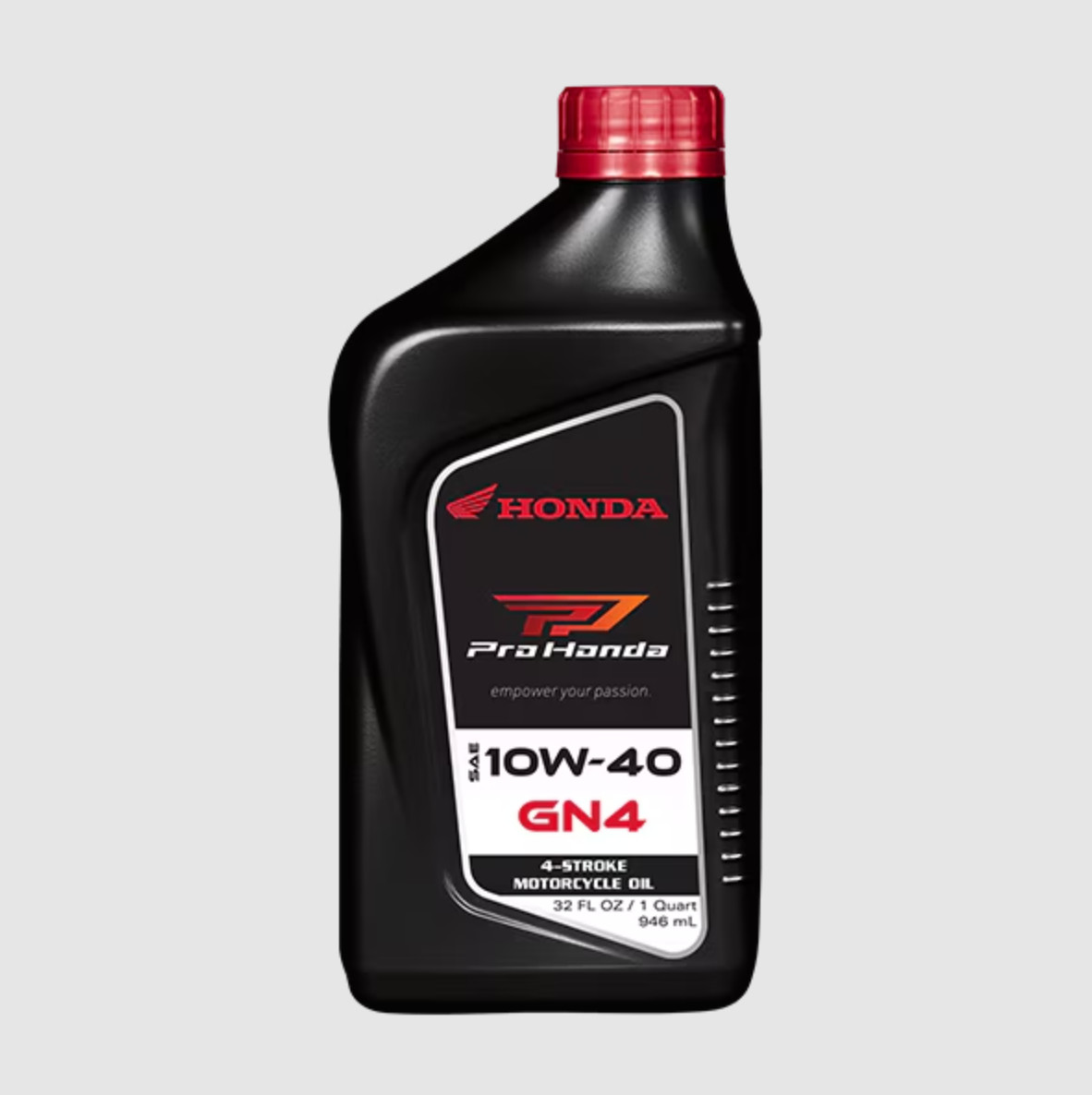 PRO HONDA OILS GN4 4-STROKE MOTORCYCLE MOTOR OIL 10W40 QUART