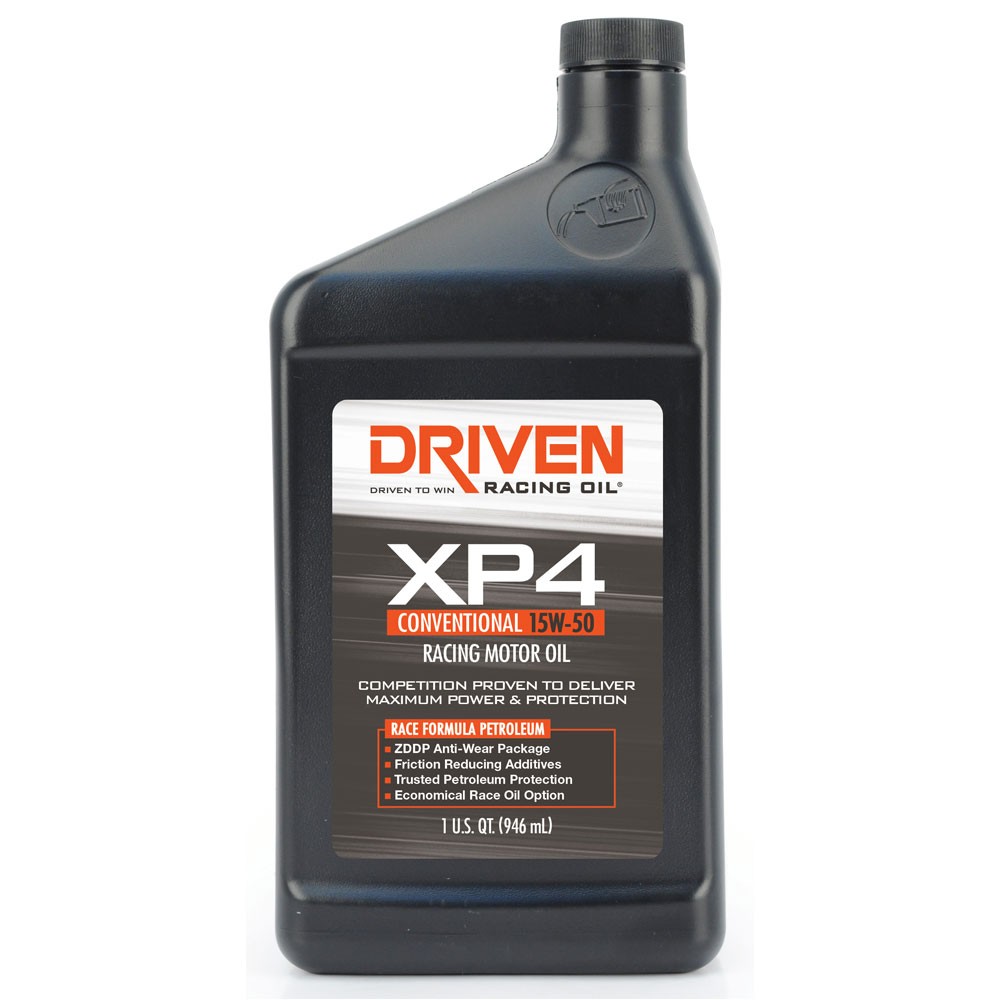 Driven Racing Oil 00506, XP4 Racing Oil, Conventional 15W-50, 1 Quart