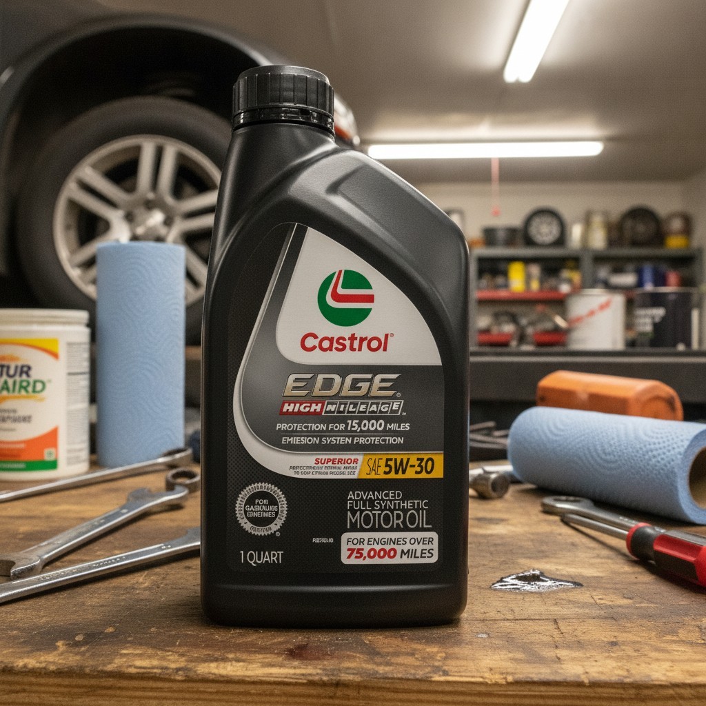 Edge High Mileage 5W-30 Motor Oil – Synthetic Protection for 75k+ Miles, 1 Quart